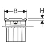 Canal de ducha Geberit CleanLine60 para revestimientos de suelo finos: L=30–90cm